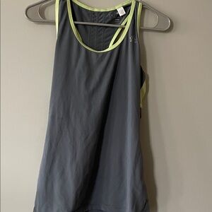 adidas Gray and Neon Green Women's Tank Top